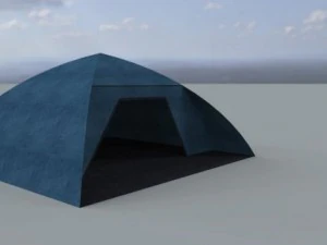 blue tent 3D Model