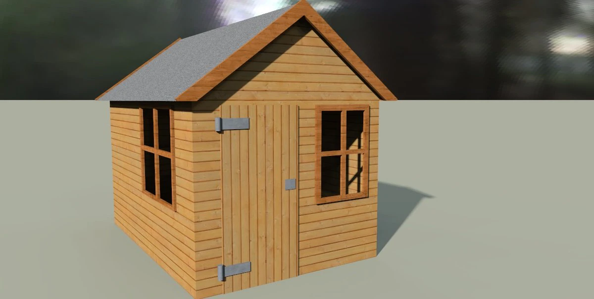 capannone Modello 3D .c4d .max .obj .3ds .fbx .stl .blend 