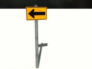 стрелка влево 3D Модель