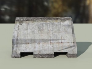 road barrier Modello 3D