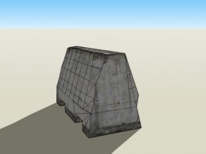 road barrier 3D 模型