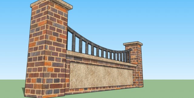 wall 3D Model .c4d .max .obj .3ds .fbx .stl .blend 