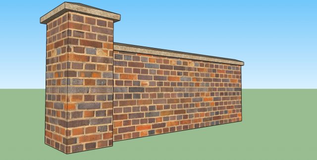 wall Model 3D .c4d .max .obj .3ds .fbx .stl .blend
