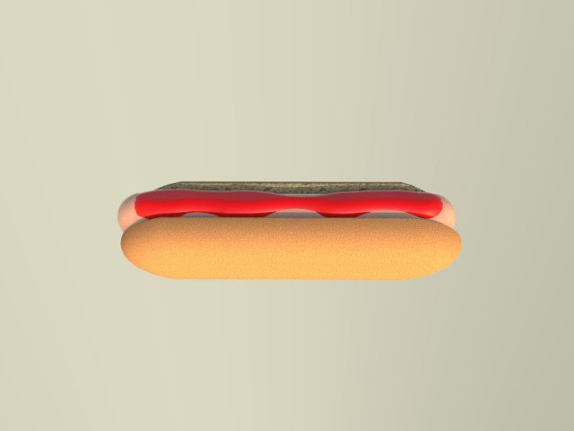 hot dog 3D Model .c4d .max .obj .3ds .fbx .stl .blend 