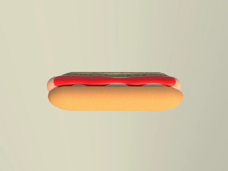 hot dog 3D Model .c4d .max .obj .3ds .fbx .stl .blend 
