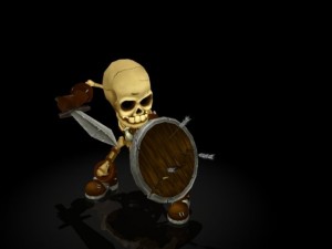 skeleton warrior Modello 3D