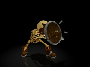 skeleton warrior Modello 3D