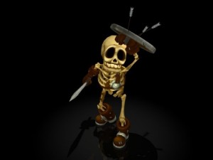 skeleton warrior Modello 3D