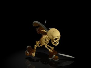 skeleton warrior Modello 3D