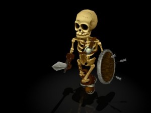 skeleton warrior Modello 3D