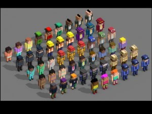 간단한 사람들 패키지 3D 모델