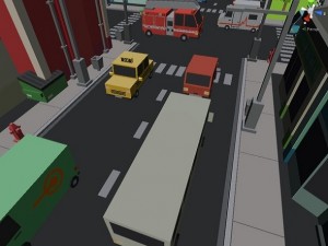 simple town and cars Modèle 3D