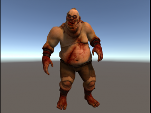 fat zombie Model 3D