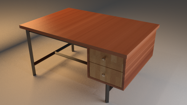 old style  simple desk Modelo 3D .c4d .max .obj .3ds .fbx .stl .blend 