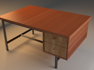 old style  simple desk 3D Модель