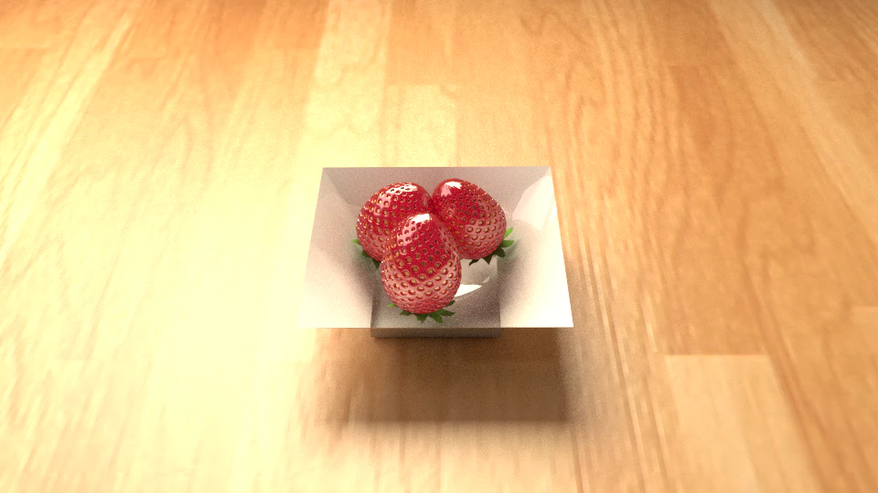 fresh strawberry 3D Model .c4d .max .obj .3ds .fbx .stl .blend 
