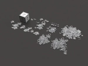 model set  lichen type 01 3D Model