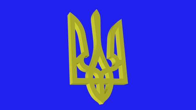 emblem of ukraine 3D Model .c4d .max .obj .3ds .fbx .stl .blend 
