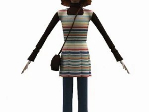 ni&ntilde;a de dibujos animados sophie Modelo 3D