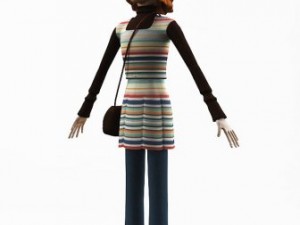 cartoon girl sophie 3D Model