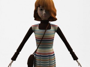 cartoon girl sophie 3D Model