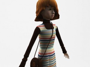 cartoon girl sophie 3D Model