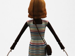 cartoon girl sophie 3D Model