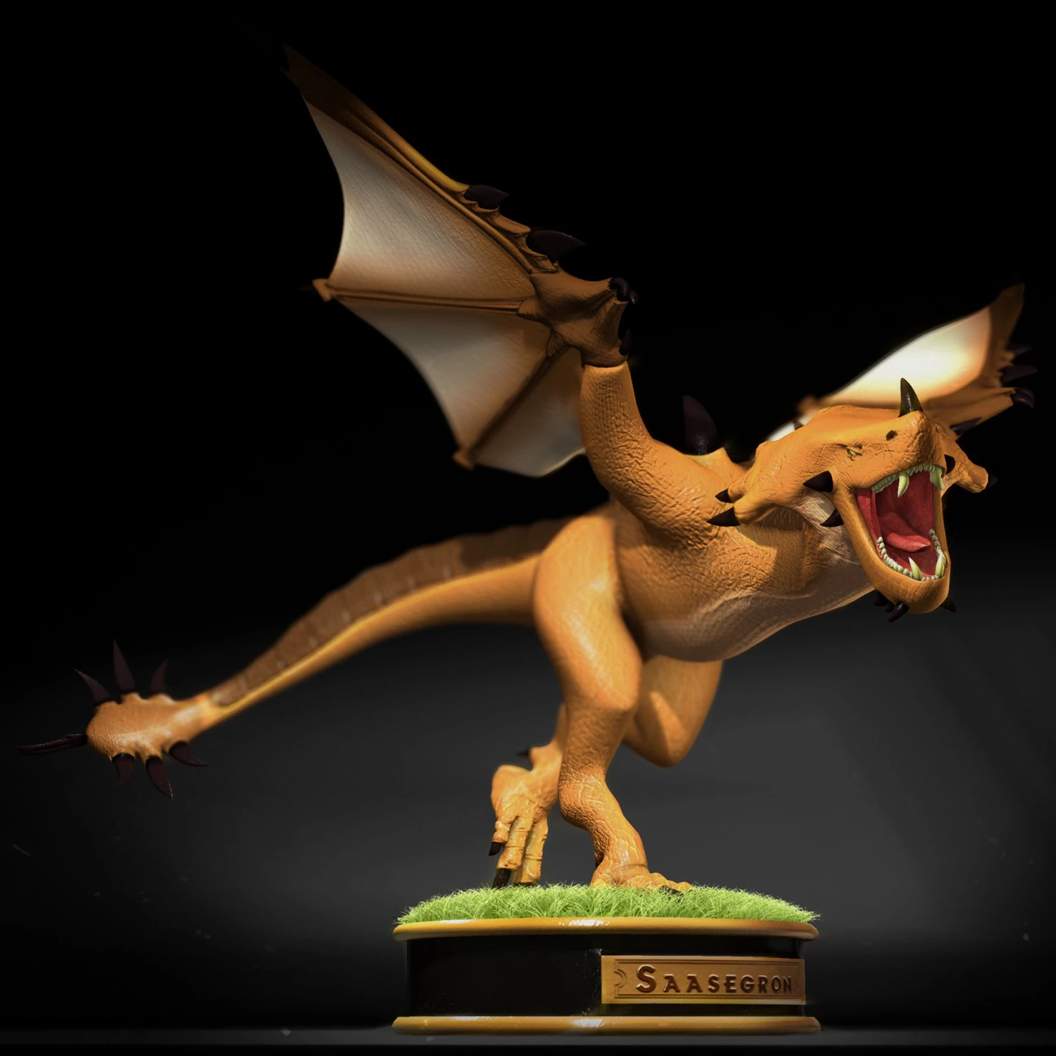 dragon saasegron 3D Model .c4d .max .obj .3ds .fbx .stl .blend