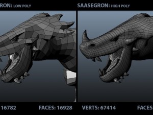 dragon saasegron Modello 3D