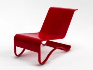 Czerwone krzesło Model 3D