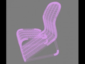 steel exterior chair Model 3D