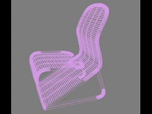 steel exterior chair 3D Model