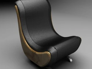 silla de cuero Modelo 3D