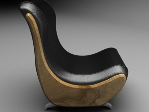 lather chair Modèle 3D