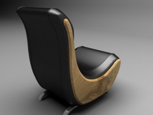 lather chair Modèle 3D