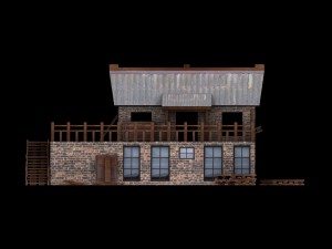 low poly building collection 3D Model