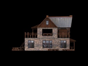 low poly building collection 3D Model
