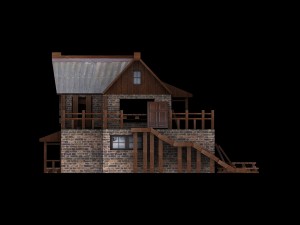 low poly building collection 3D Model