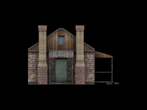 low poly building collection 3D Model