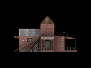 low poly building collection 3D Model