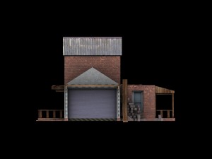 low poly building collection 3D Model