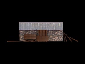 low poly building collection 3D Model