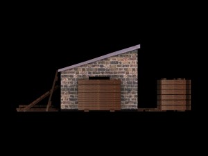 low poly building collection 3D Model