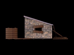 low poly building collection 3D Model