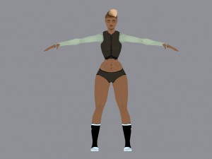 female low poly Modèle 3D