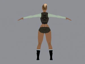 female low poly 3D Model