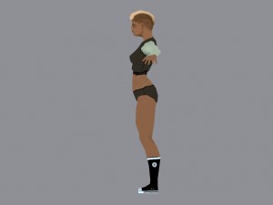 female low poly Modelo 3D
