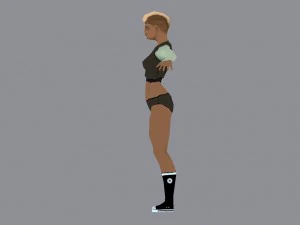 female low poly 3D Model