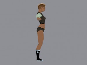 female low poly Modelo 3D