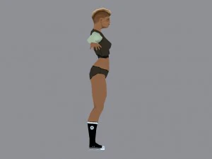 female low poly 3D Model